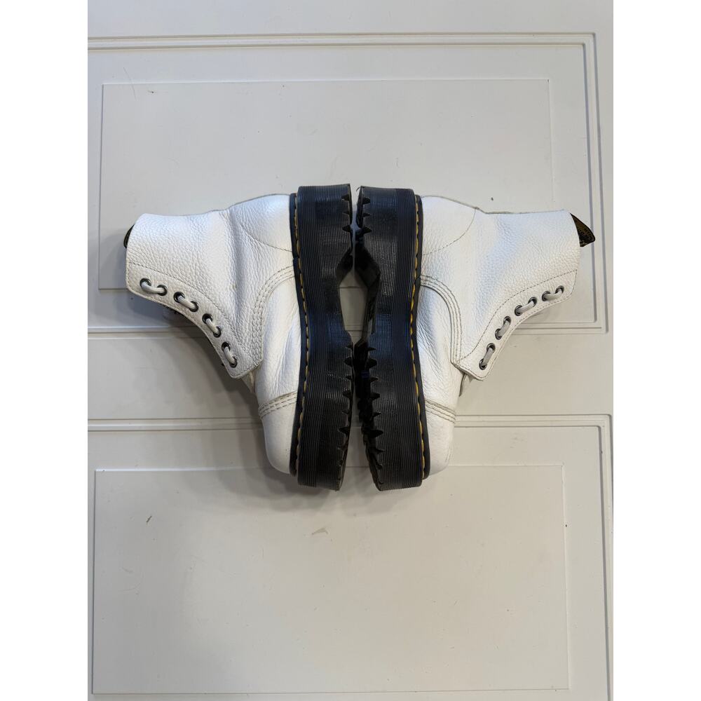 Doc Dr. Martens Womens Sz 8 White Sinclair Platform Zip Leather Boots - Picture 3 of 7